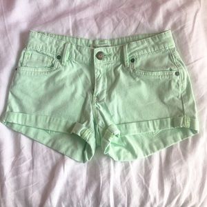 BCBGeneration Mint Green Shorts